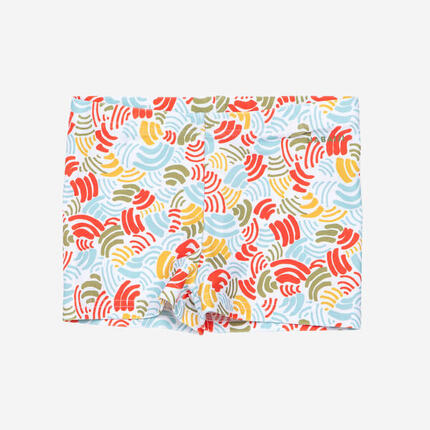 Boxer de bain bébé / enfant bleu imprimé crabes