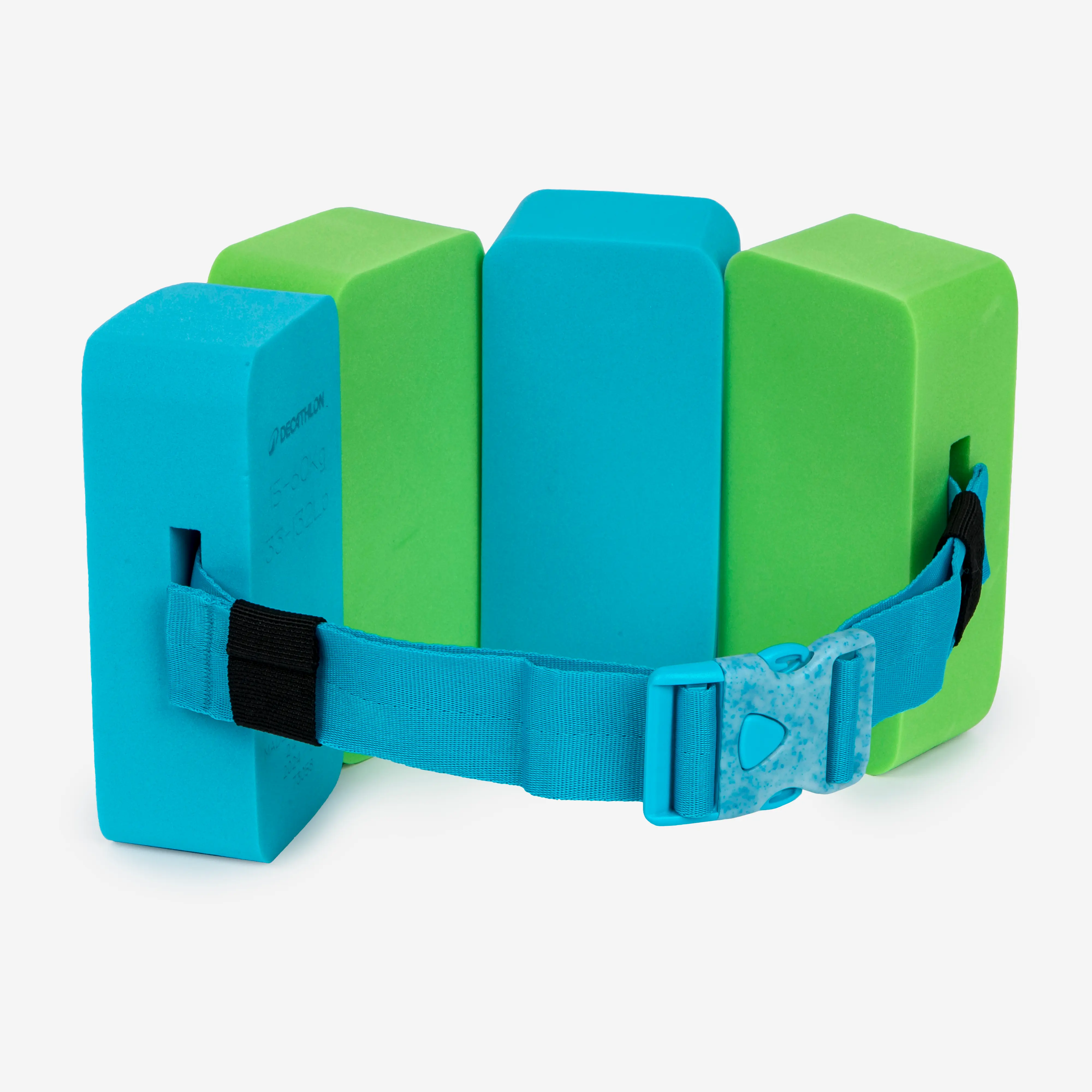 Cinturón flotador con bloques de goma verde azul