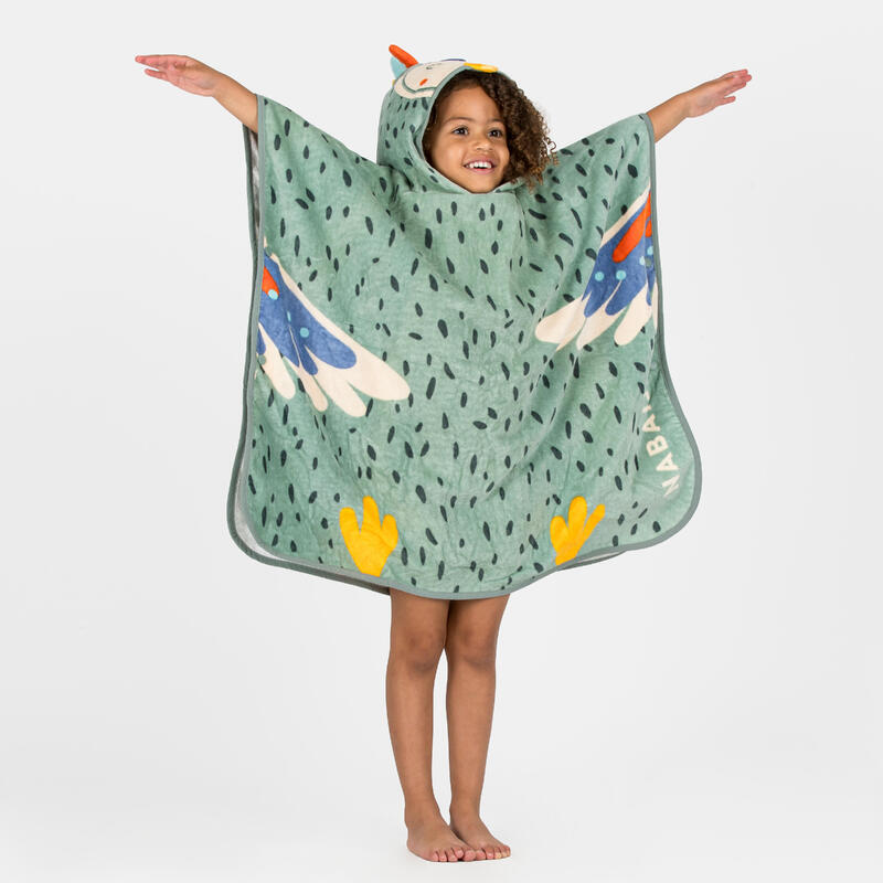 Poncho de baie Papagal Verde Bebeluși