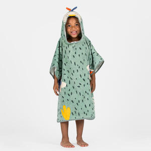 Poncho Natación Bebé Verde Loro