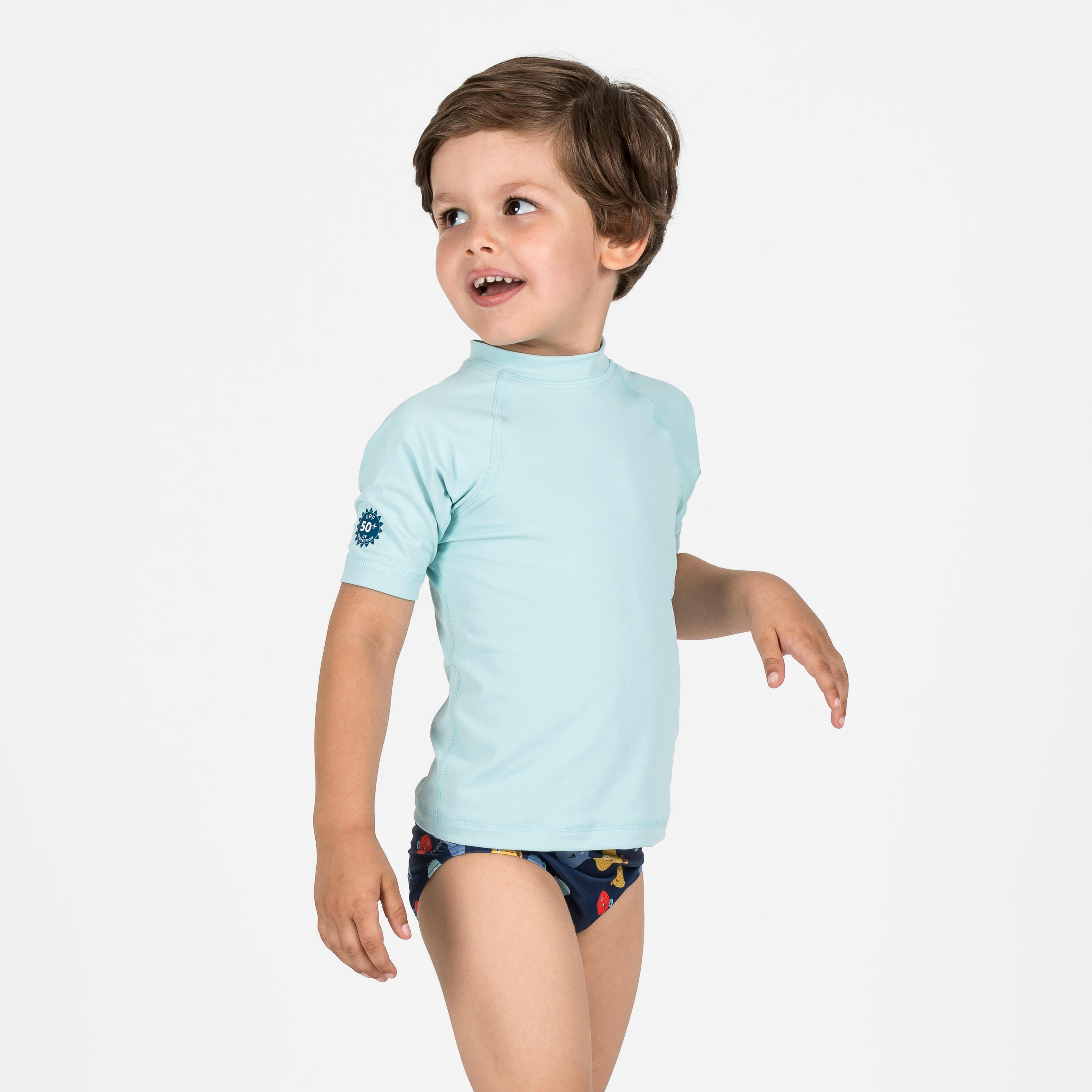 NABAIJI Zwemslip voor peuters/jongens Captain Plouf marineblauw