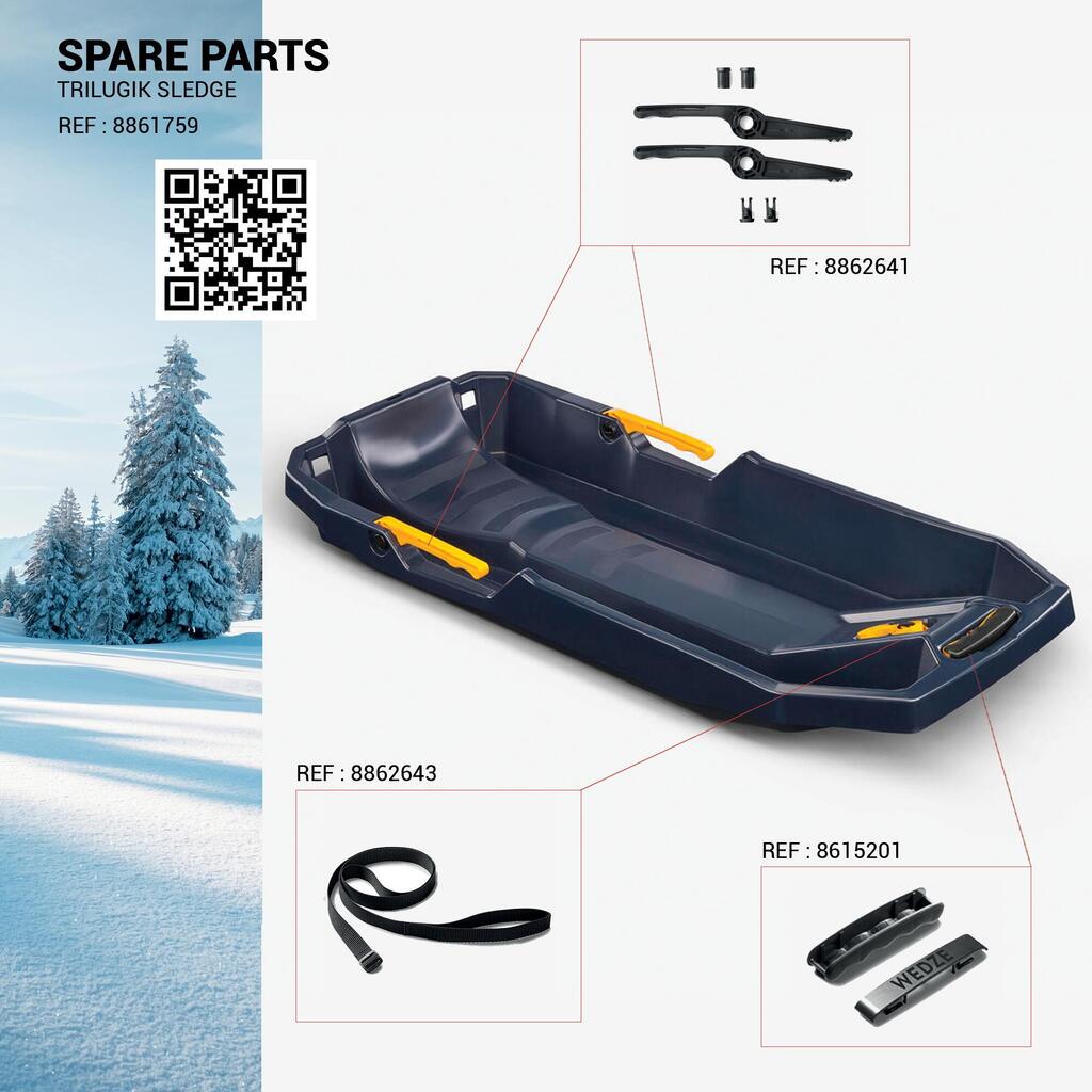 ADULT TRAY SLEDGE - TRILUGIK DARK BLUE