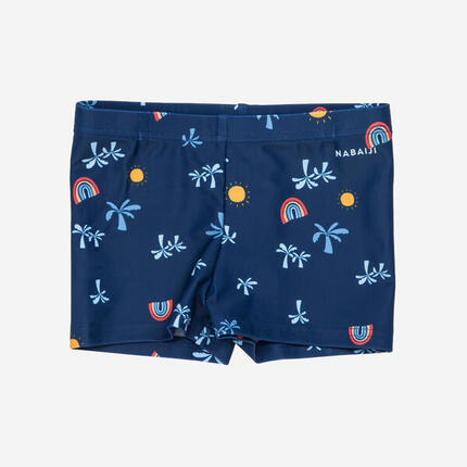 Boxer de bain bébé / enfant bleu imprimé crabes