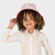 Chapeau anti UV réversible Bébé - corail et imprimés fleurs