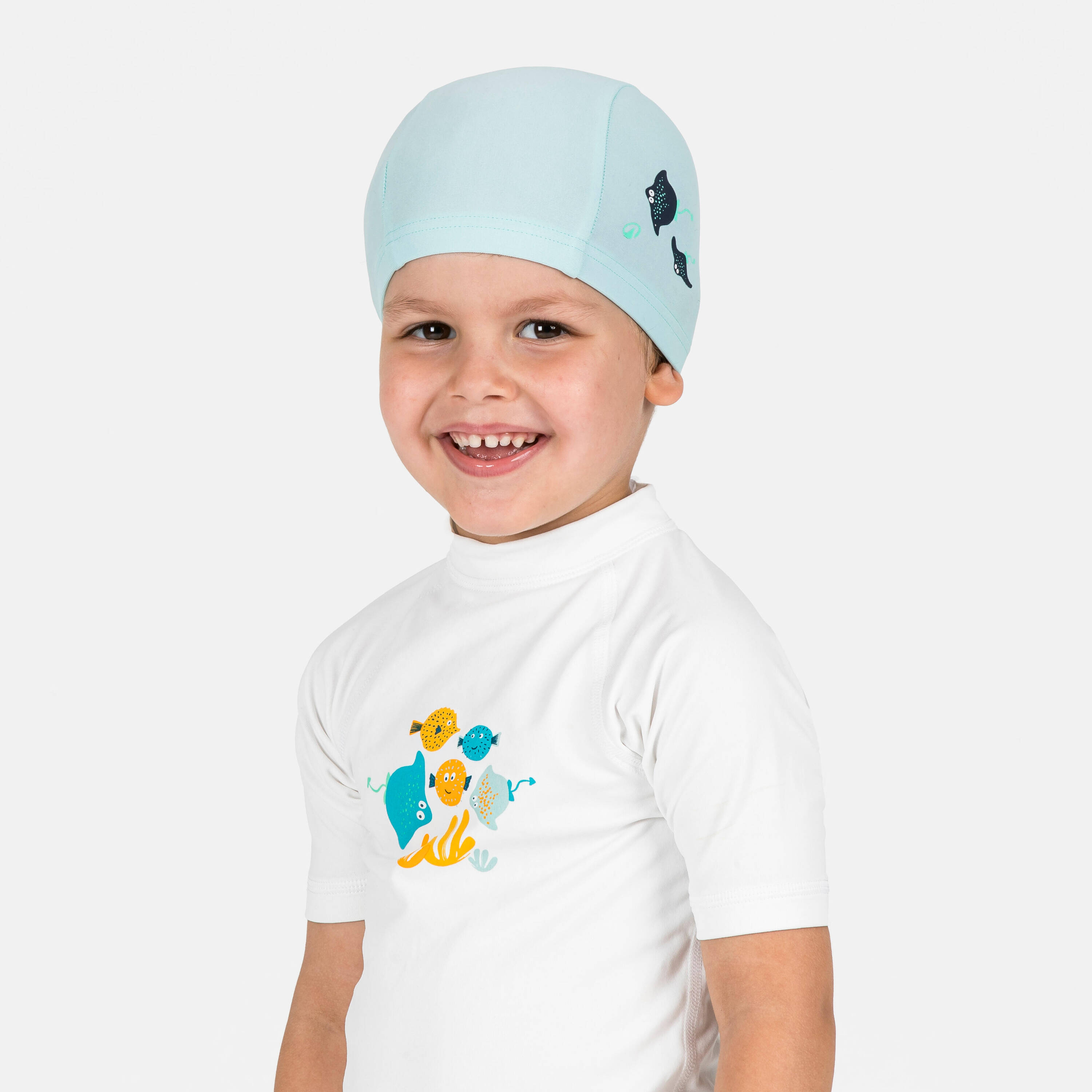 Baby Fabric Swim Cap Lightweight & Comfortable Manta Mint -  2