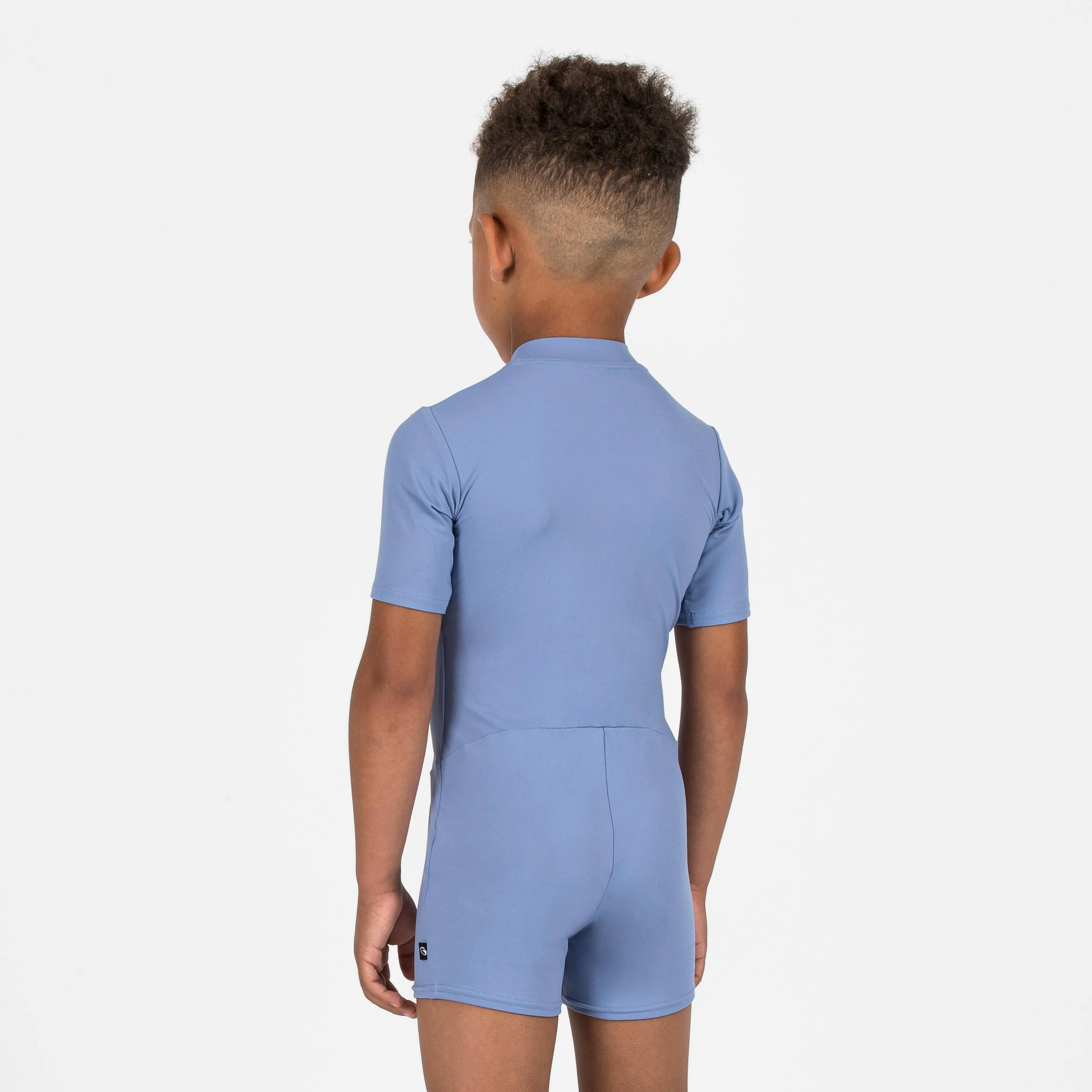 Baby swimming short sleeve and short leg suit - Blue -  4