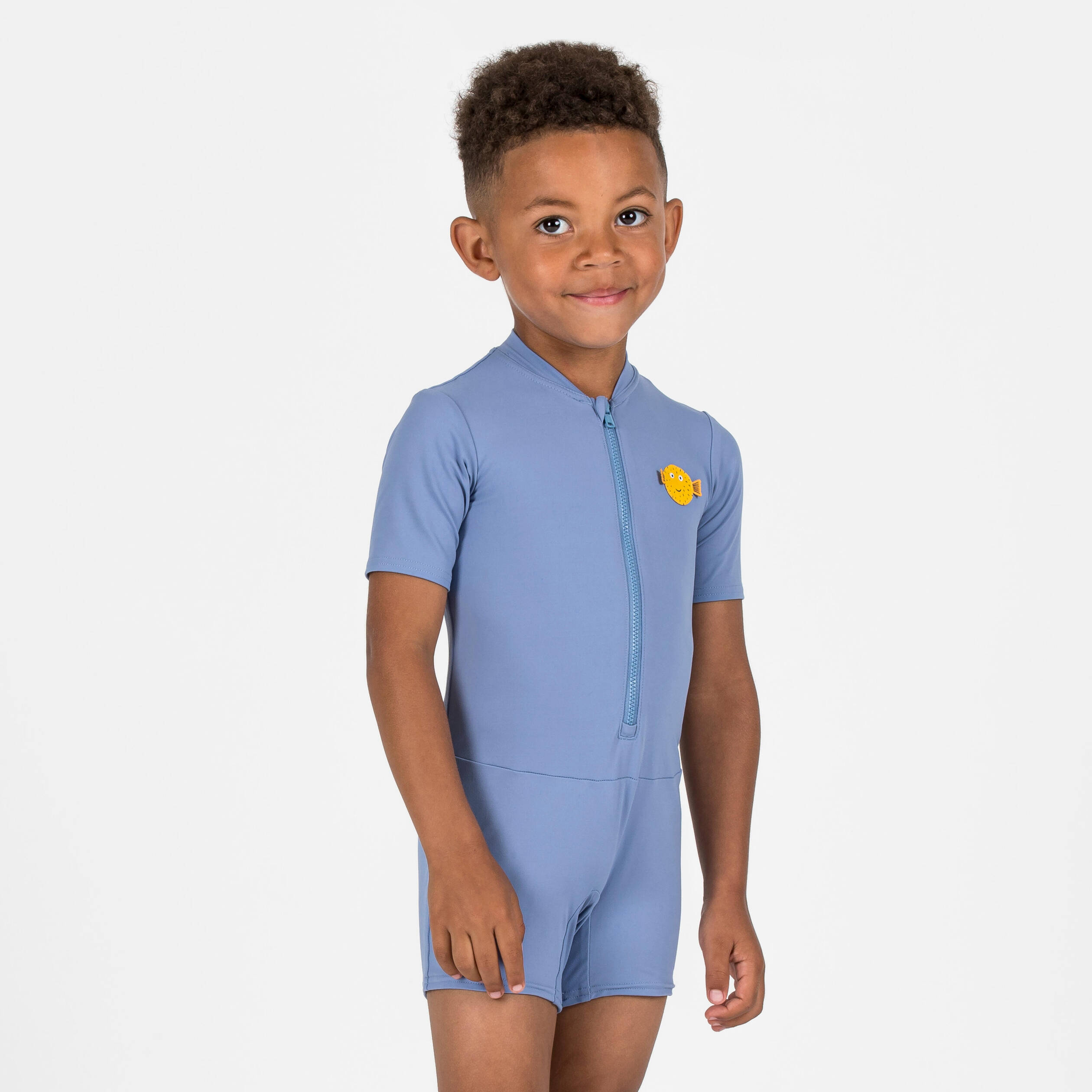 Baby swimming short sleeve and short leg suit - Blue