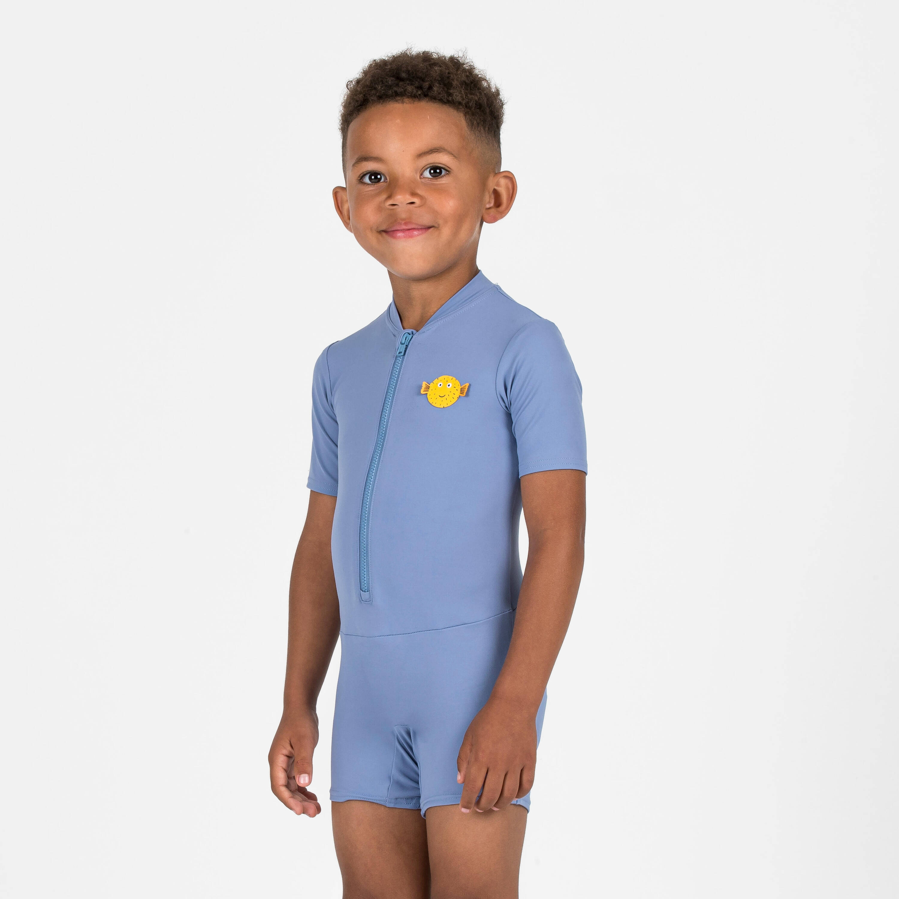 Baby swimming short sleeve and short leg suit - Blue -  3