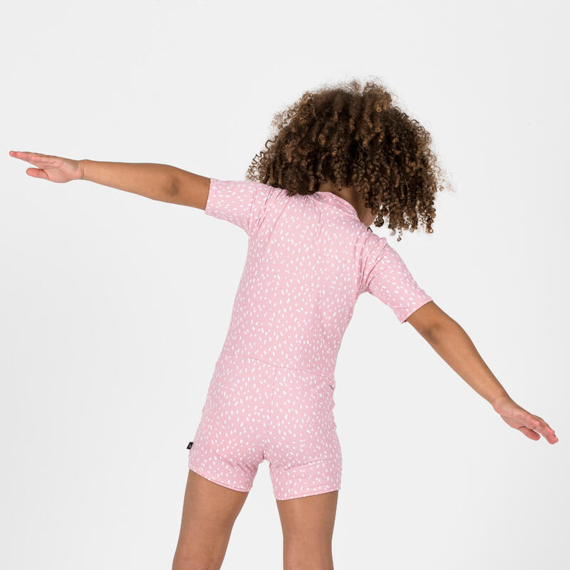 Combinaison de bain manches et jambes courtes Bébé - Rose