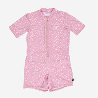 Baby swimming short sleeve and short leg suit - Pink