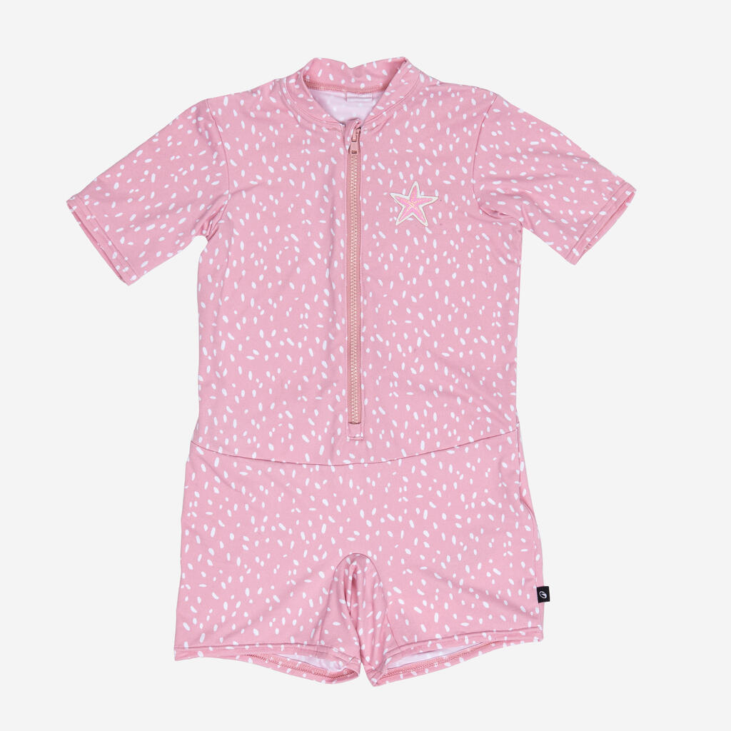 Combinaison de bain manches et jambes courtes Bébé - Rose