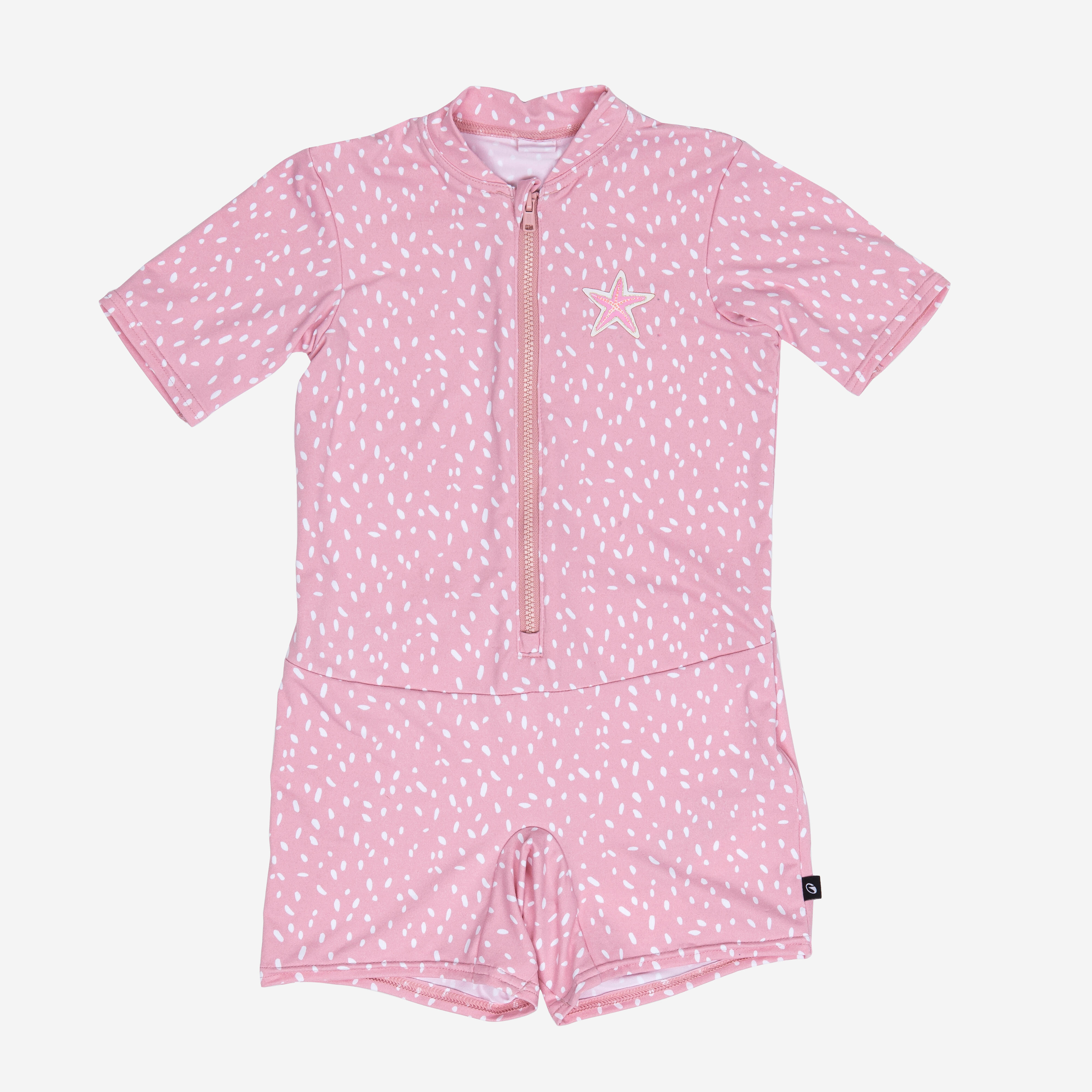 Baby swimming short sleeve and short leg suit - Pink