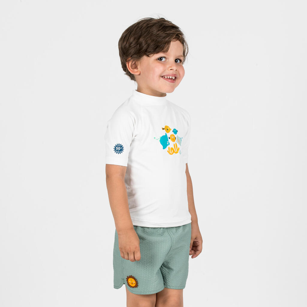Kaki majica kratkih rukava s UV zaštitom za bebe