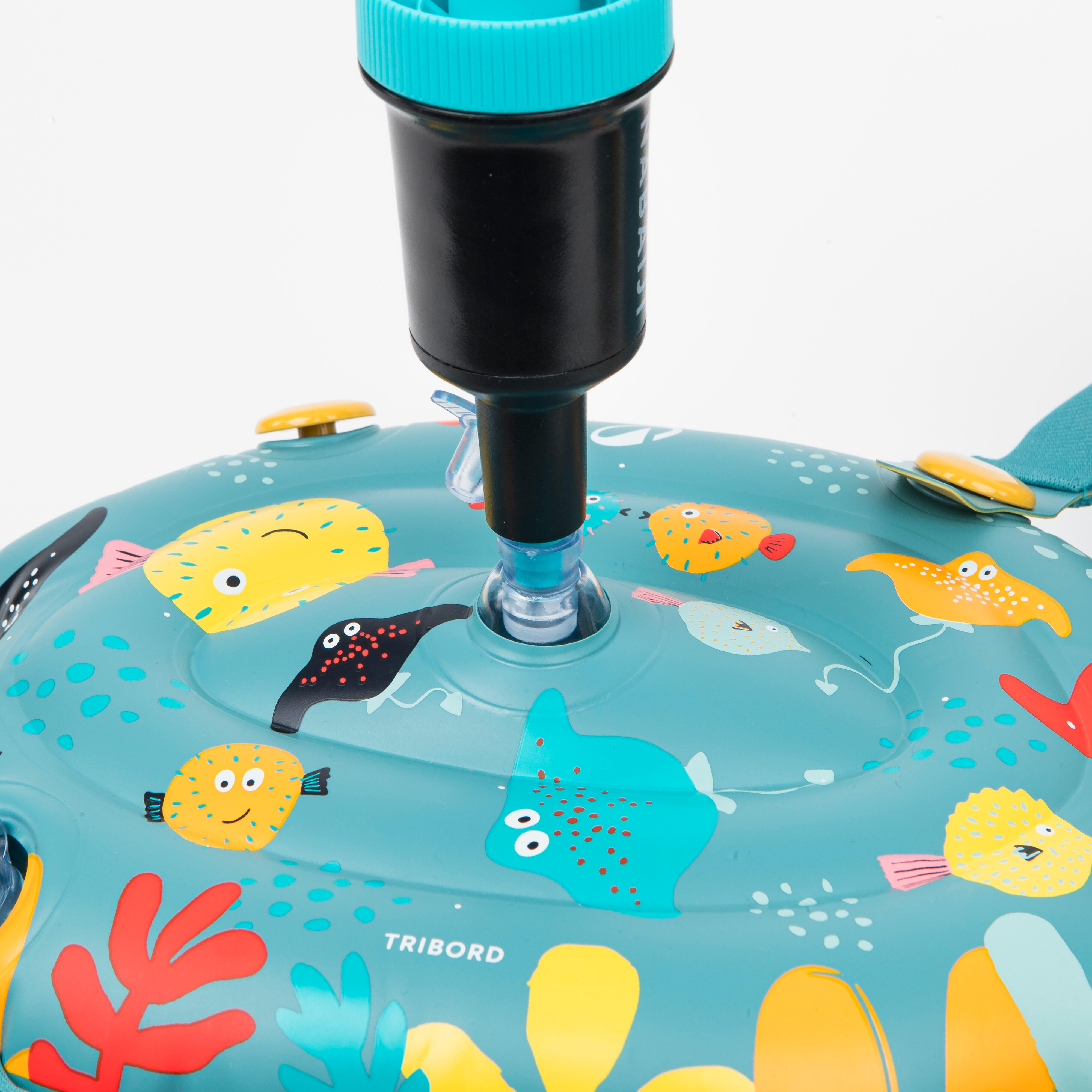 Kids' Progressive Swimming Armbands-Waistband Secure Fit 15-30 kg Tiswim Blue