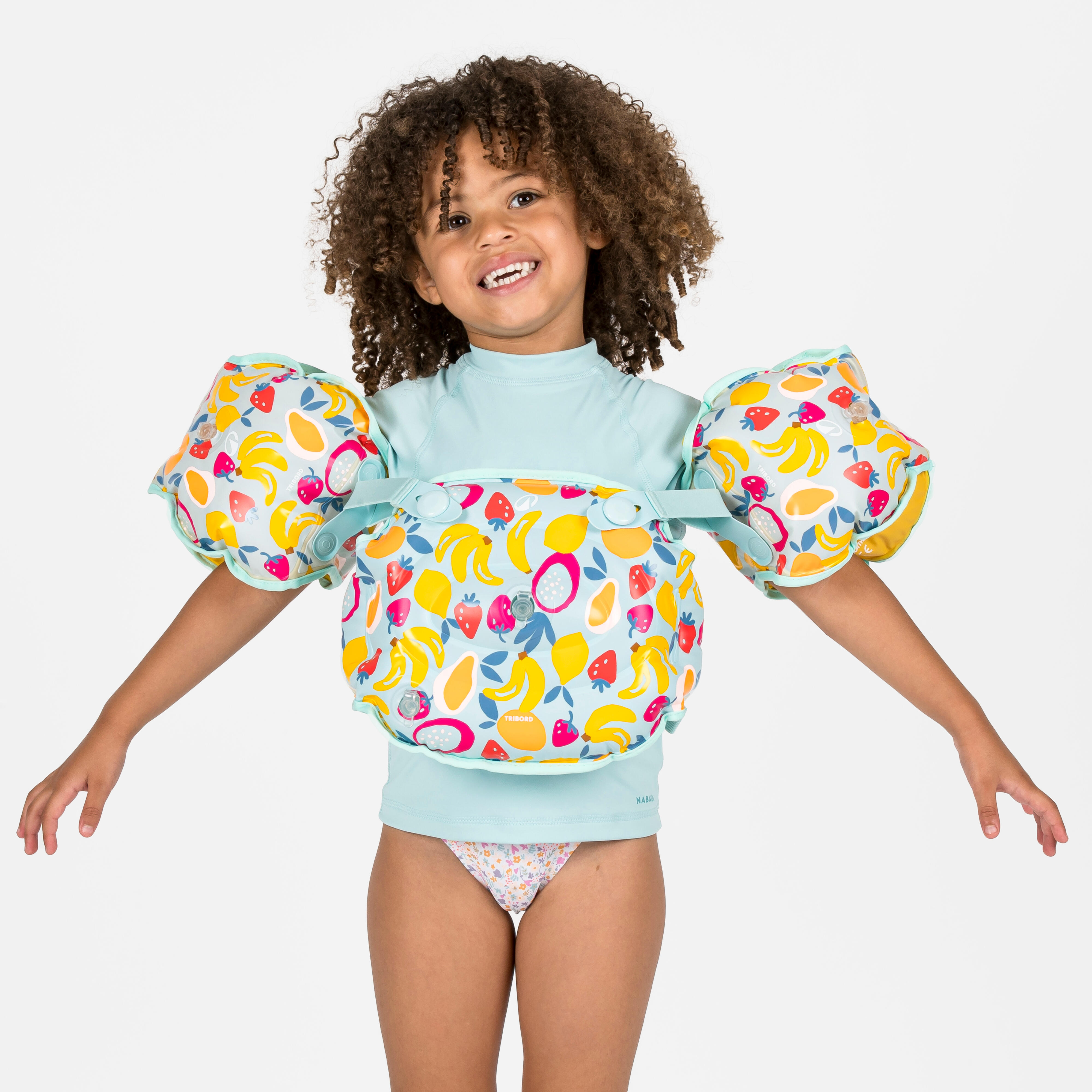 Kids' Progressive Pool Armbands-Waistband, Tiswim Fruits Age 2-6 - NABAIJI