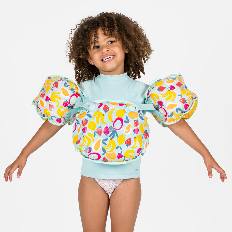 Brassards ceinture évolutifs de piscine Enfant 15-30kg - Tiswim allnuts bleu