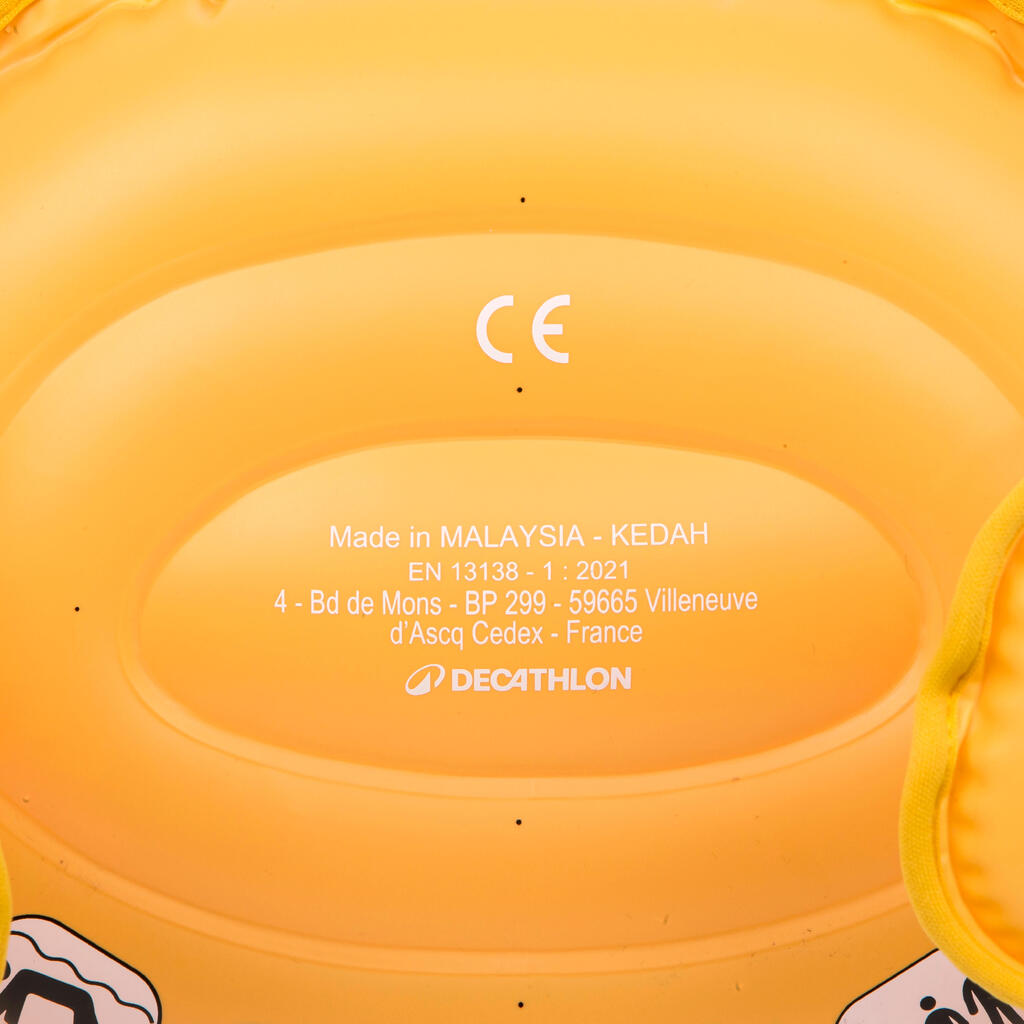 Brassards ceinture évolutifs de piscine Enfant - Tiswim lion jaune