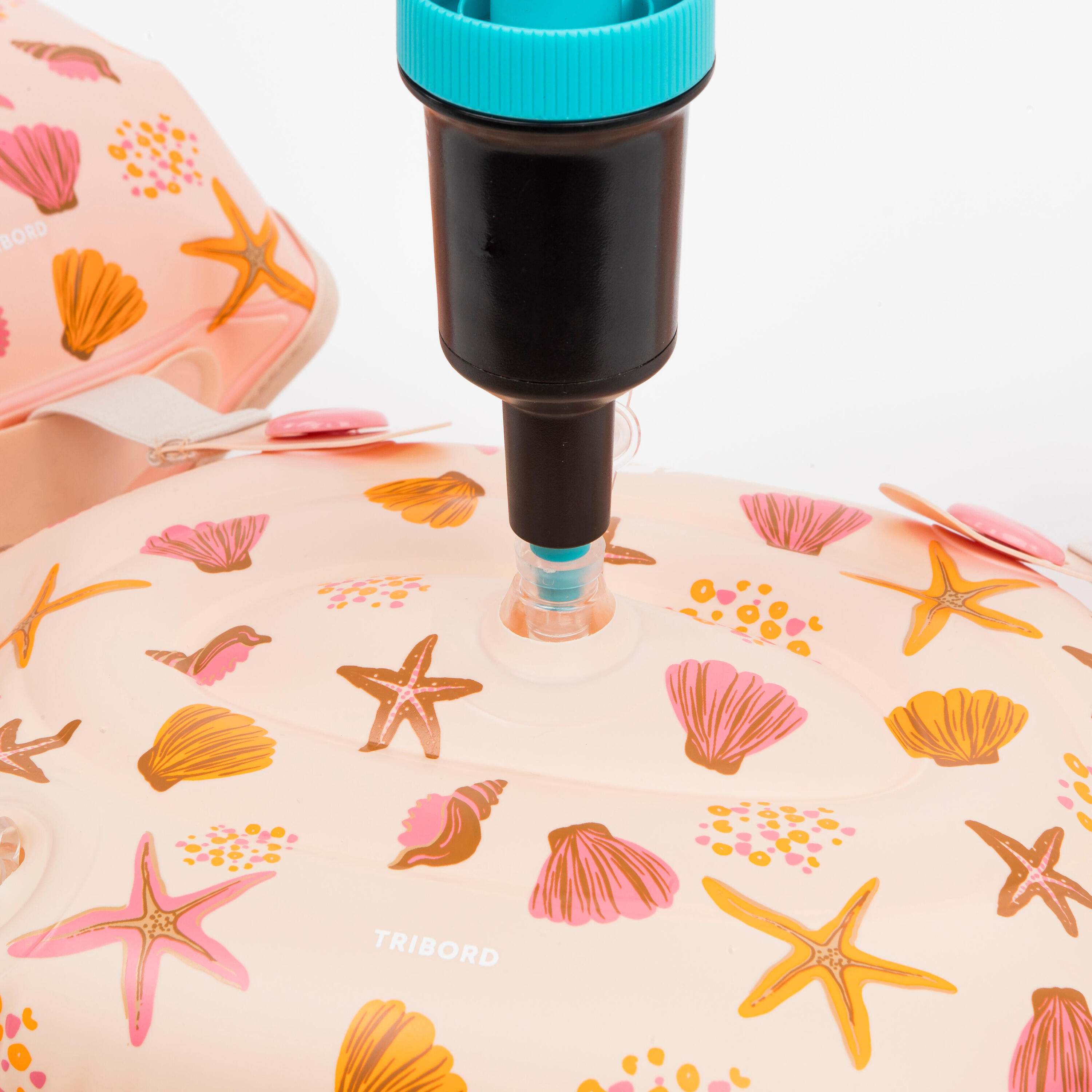 Meegroeiende zwemhulp Tiswim voor kinderen schelp beige 6/7