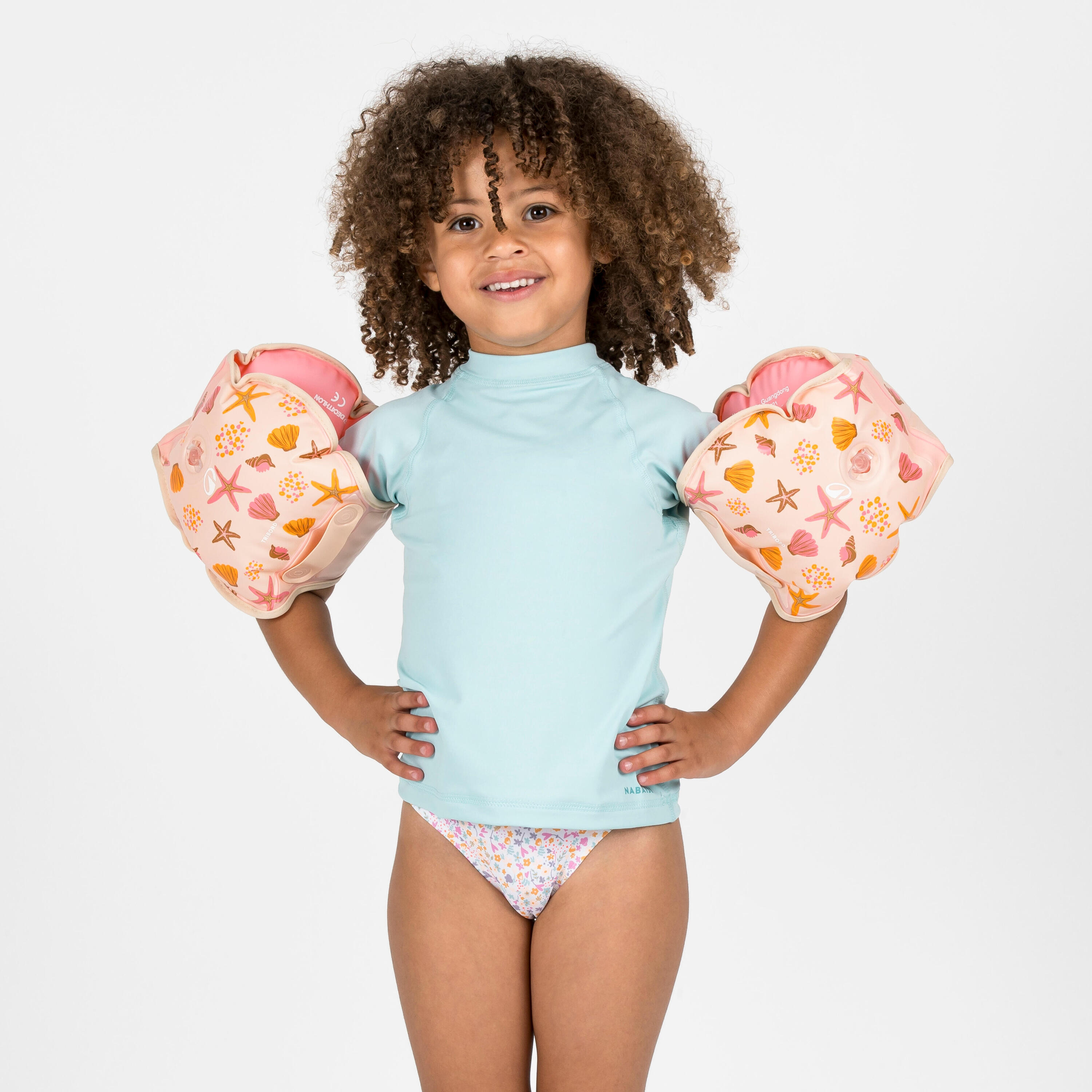 Meegroeiende zwemhulp Tiswim voor kinderen schelp beige 3/7