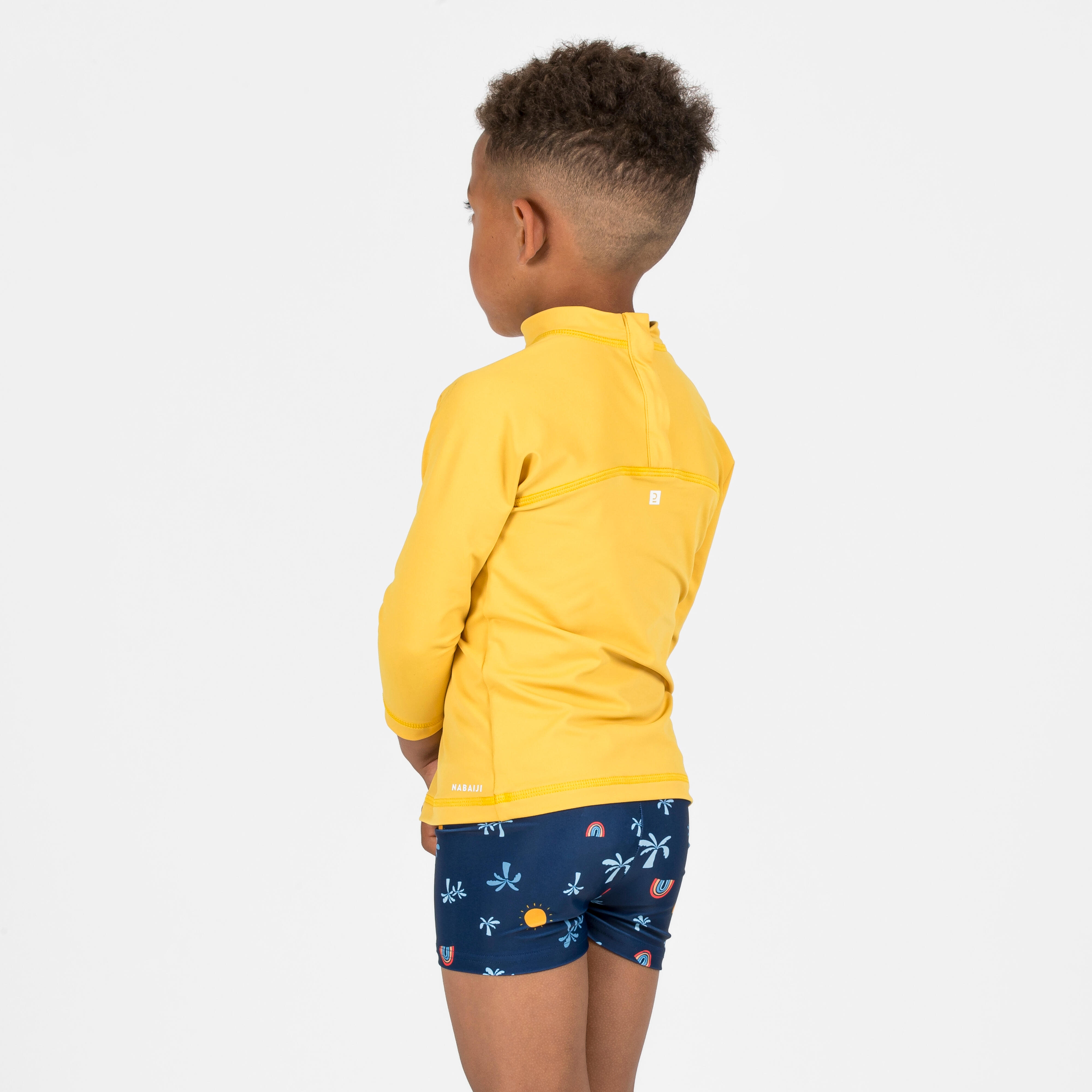 Baby Long Sleeve UV Swim T-Shirt Sun-Protective & Quick-Dry Lion Yellow