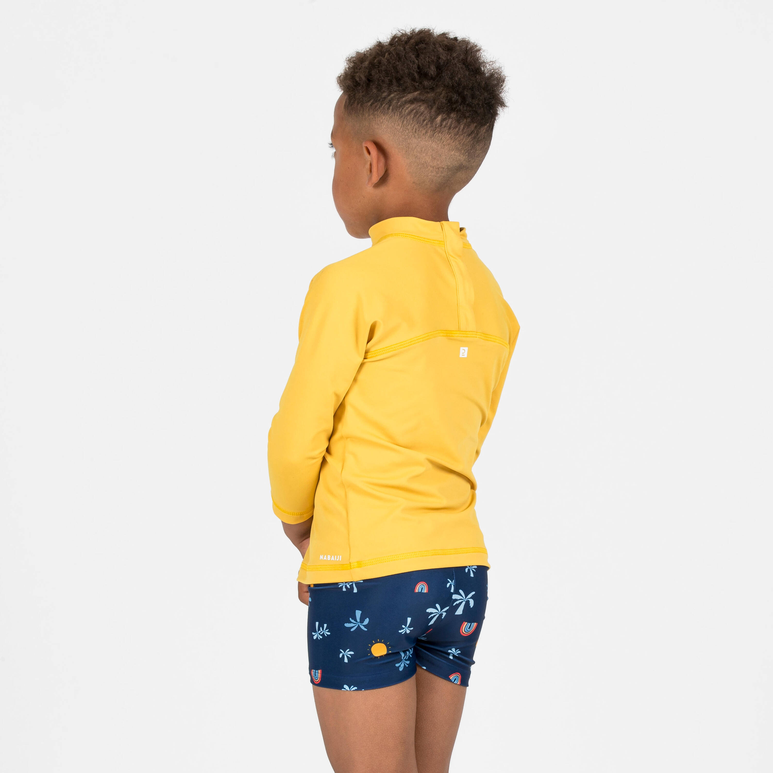 Baby Long Sleeve UV Swim T-Shirt Sun-Protective & Quick-Dry Lion Yellow -  4