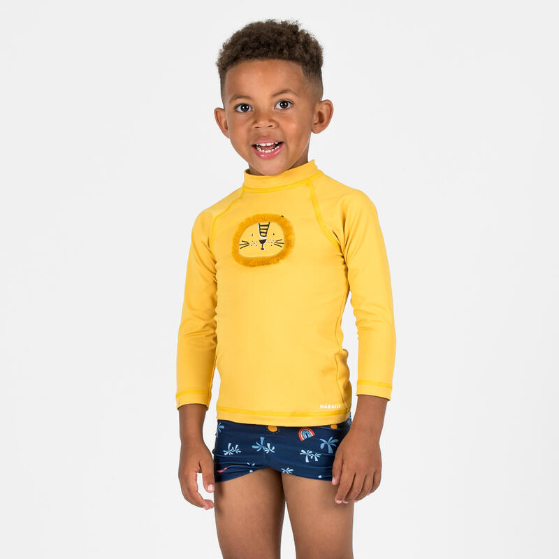 T-shirt anti uv bébé manches longues imprimé savane
