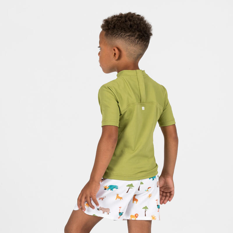 Tricou anti-UV, UPF50+, UV>95% Kaki Bebeluși