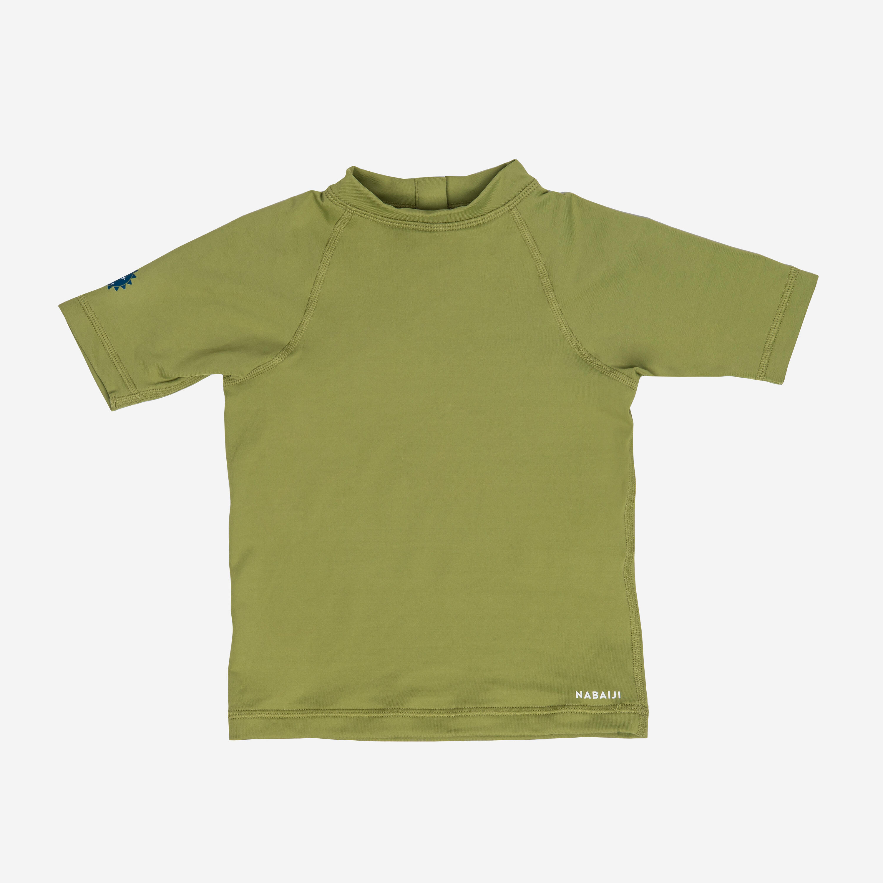 Uv-werend shirt met korte mouwen voor peuters/kleuters kaki 3/5