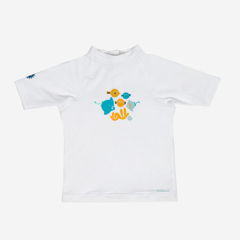 Tricou anti-UV, UPF50+, UV>95% Pești Bebeluși