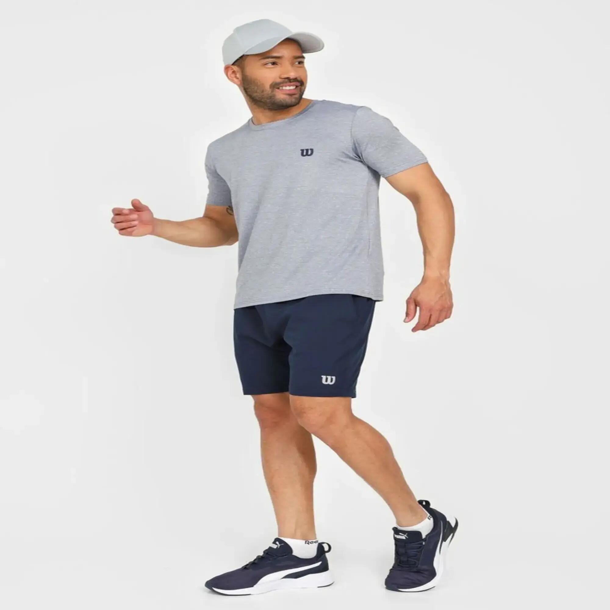 Pantaloneta deportiva de microfibra para Hombre Wilson Flex azul 4/8