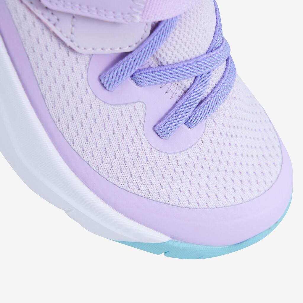 Chaussures à scratch et lacets élastiques légères enfant, Playful Fast Violet