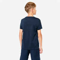 Kids' Synthetic Breathable T-Shirt S500 - Navy