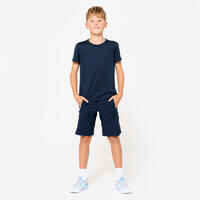 Kids' Synthetic Breathable T-Shirt S500 - Navy