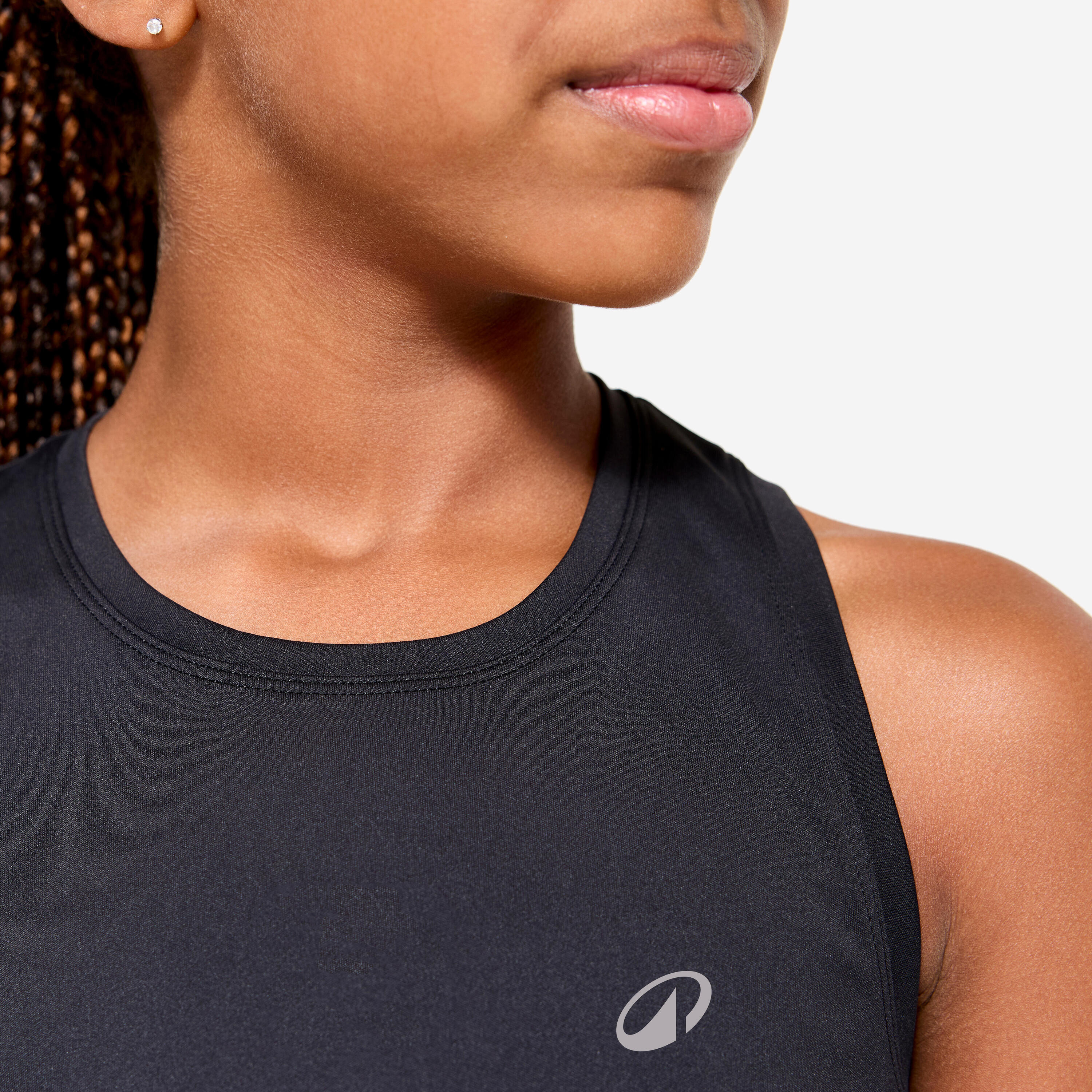 Ademend multisport topje voor meisjes zwart 3/5