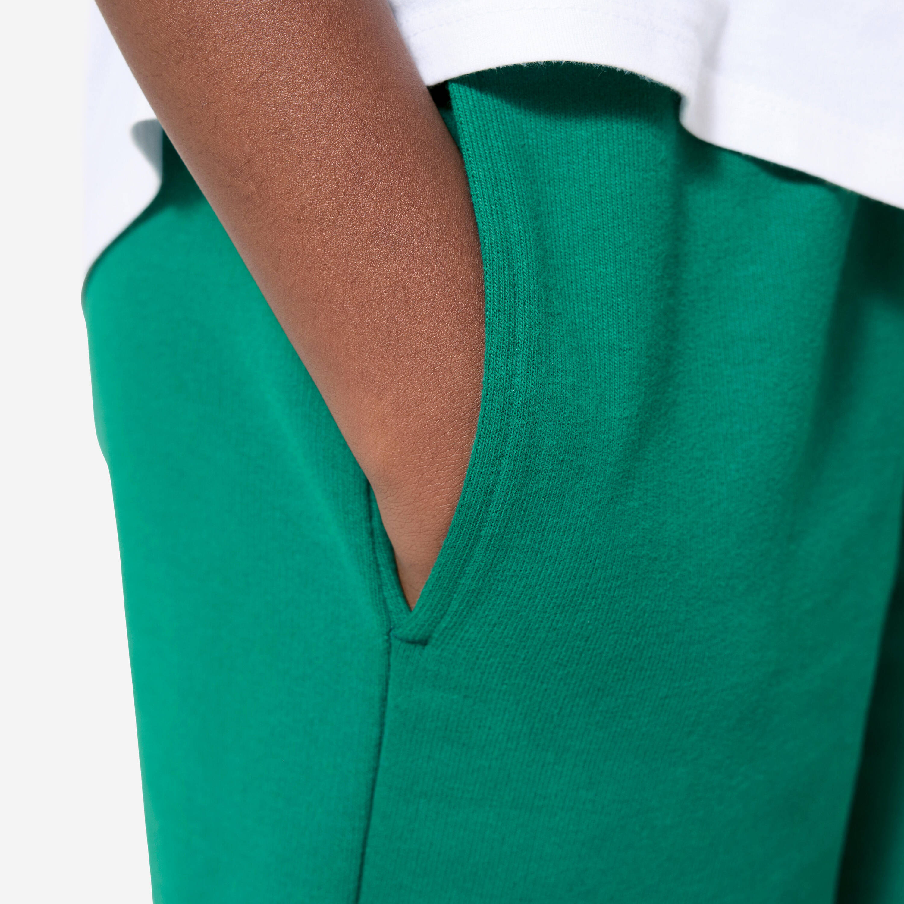 Multisport Kid's Cotton Shorts 500 - Alpine Green -  5