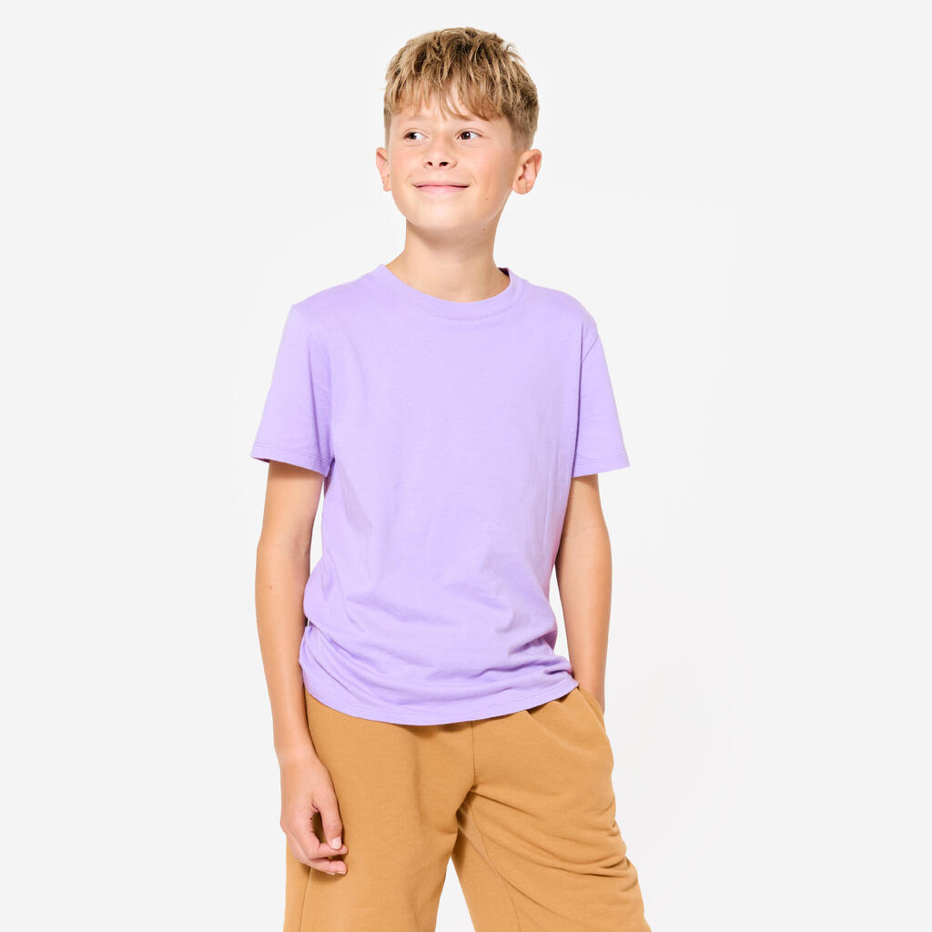 T-shirt multisport coton enfant mixte, Violet
