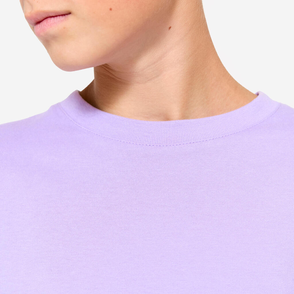 T-shirt multisport coton enfant mixte, Violet