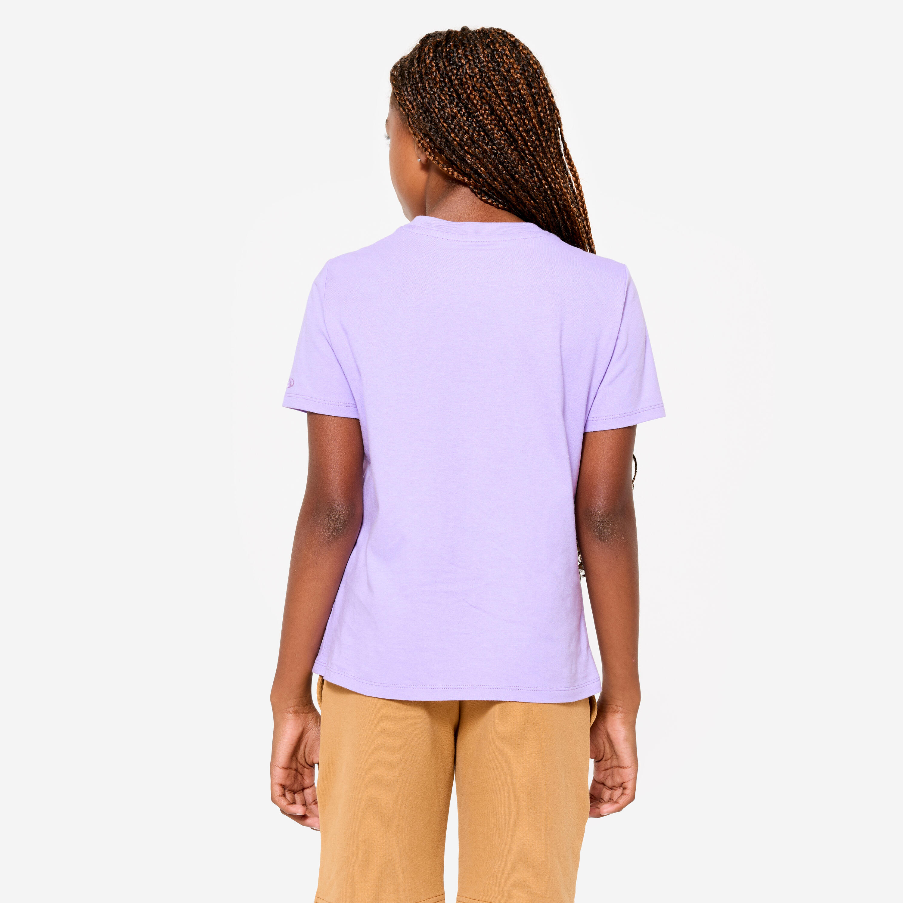 T-shirt multisport coton enfant mixte, Violet 4/10