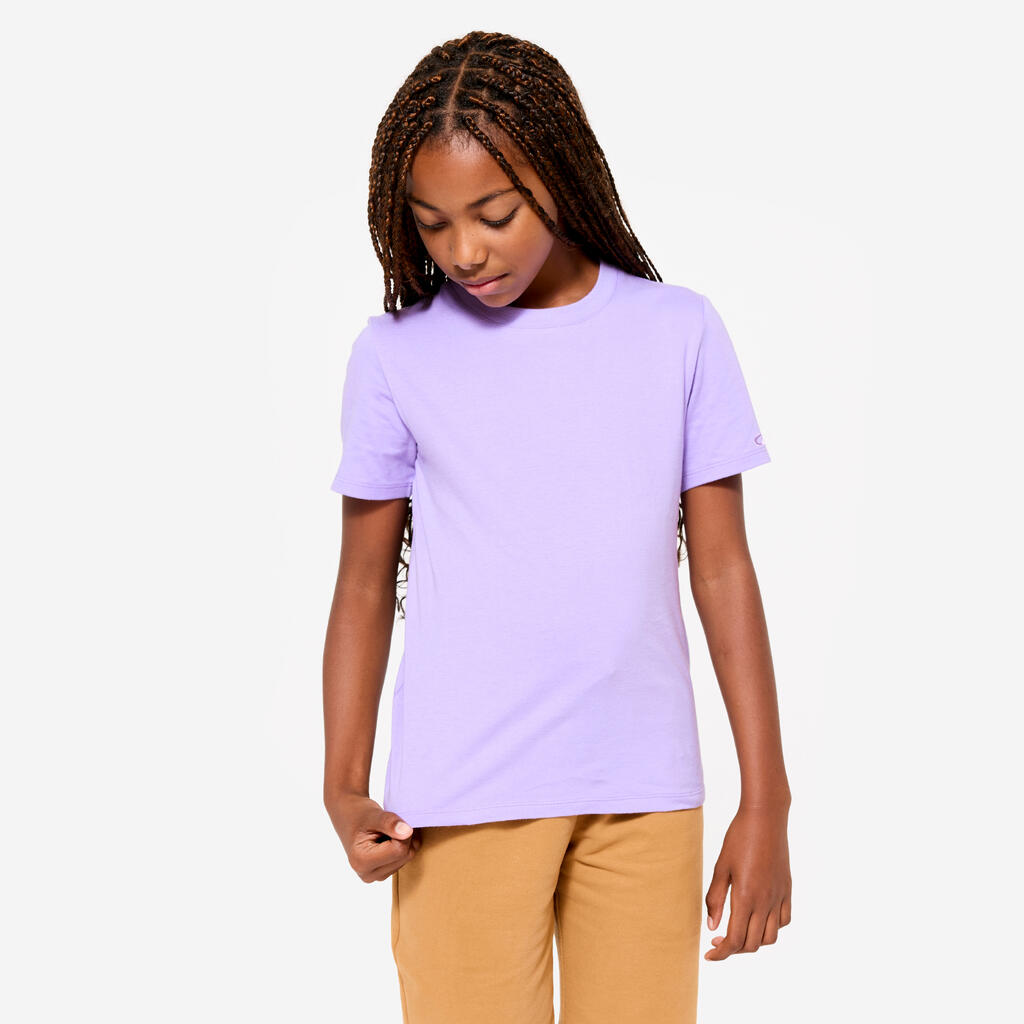 T-shirt multisport coton enfant mixte, Violet