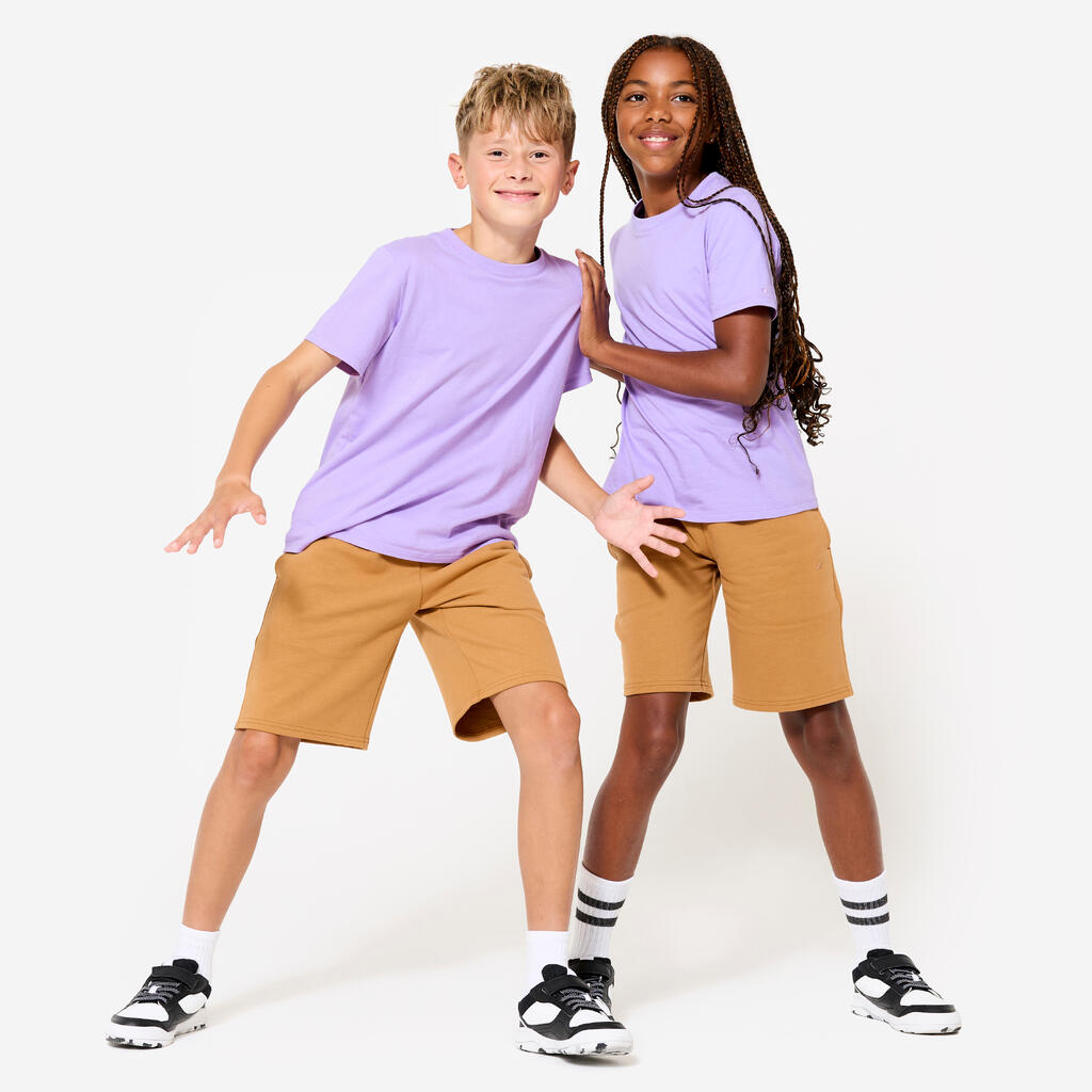 T-shirt multisport coton enfant mixte, Violet