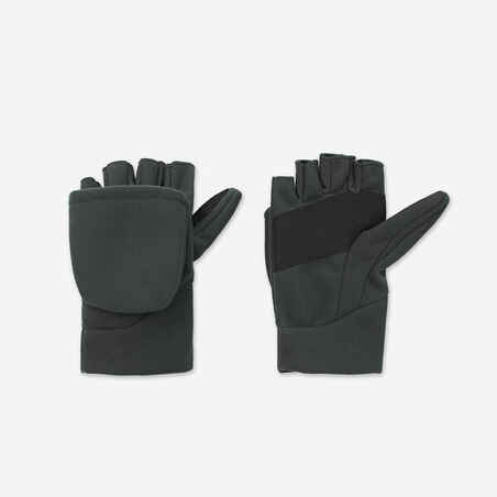 WARM SOFTSHELL MITTENS 500 GREEN