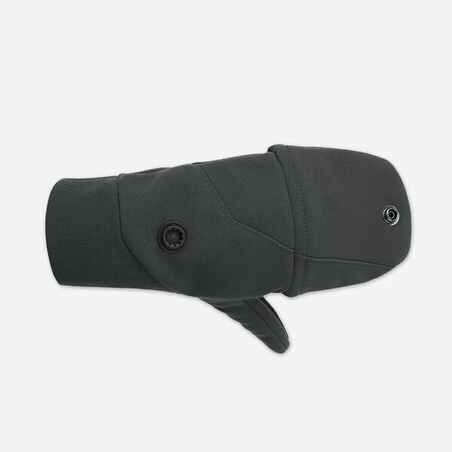 WARM SOFTSHELL MITTENS 500 GREEN