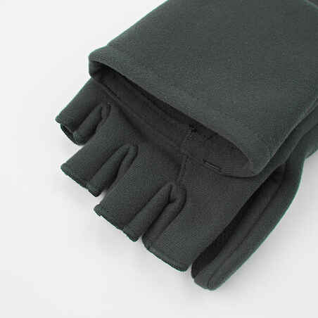 WARM SOFTSHELL MITTENS 500 GREEN