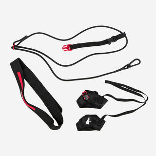 Stationary swimming tether black red
