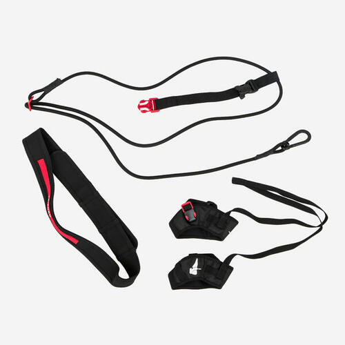 Elastique de nage statique - noir rouge