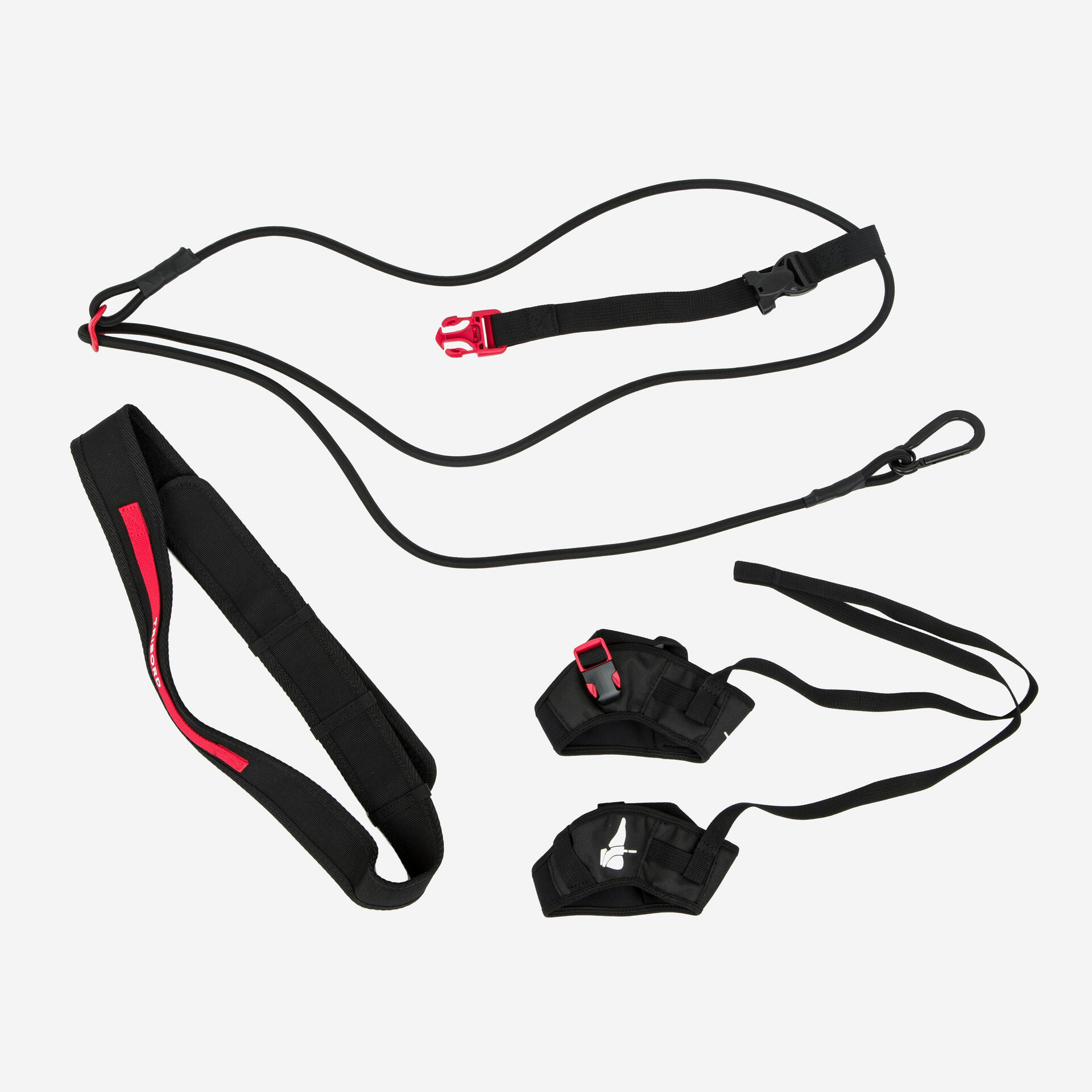 Stationary swimming tether black red