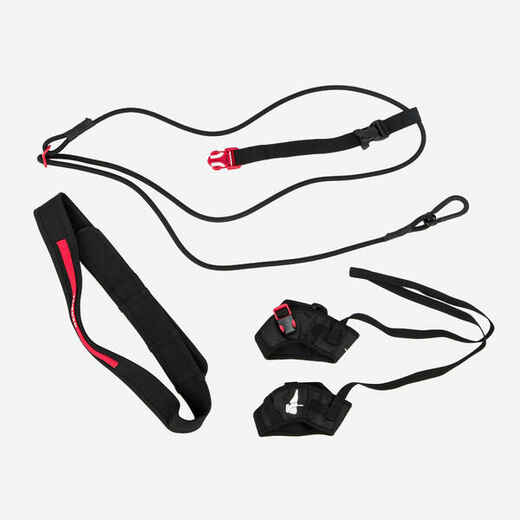 
      Stationary swimming tether black red
  