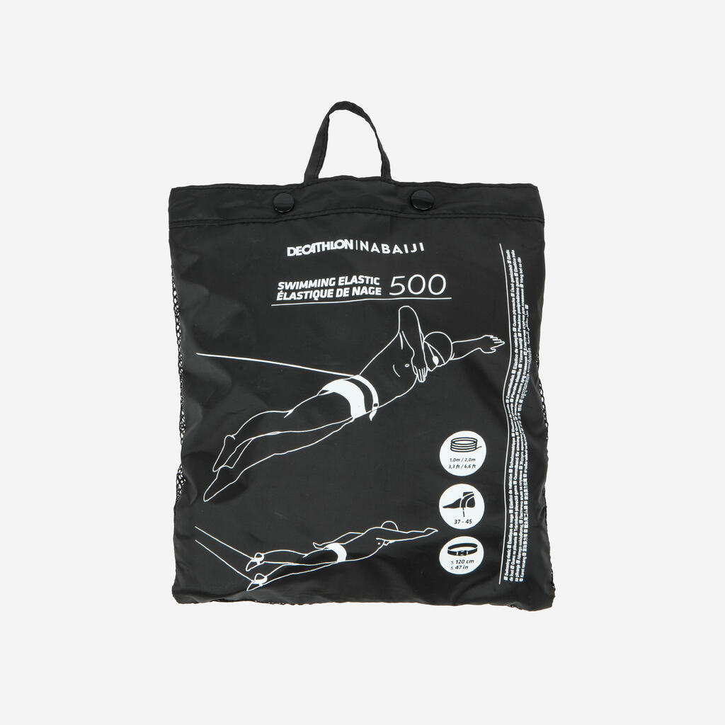 Elastique de nage statique - noir rouge