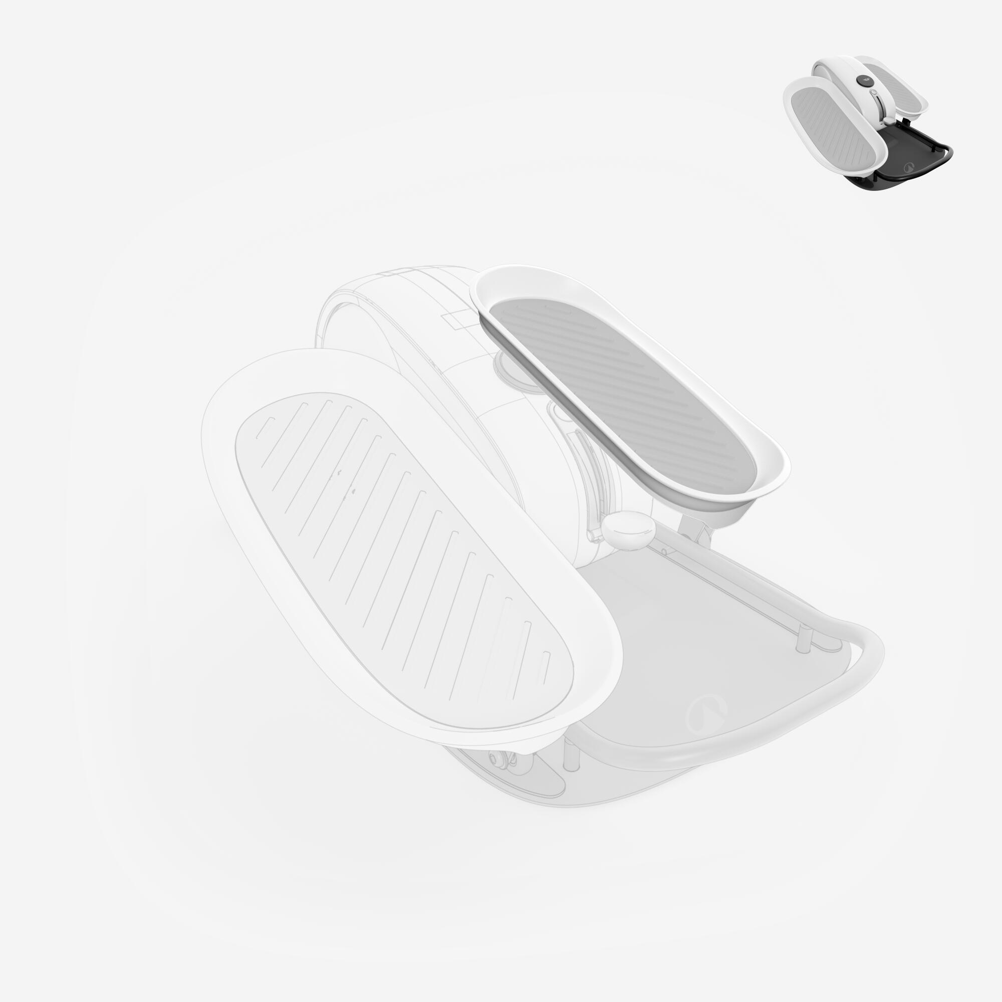 Pédale droite, pièce détachée fitness, mini vélo elliptique active desk 4/8