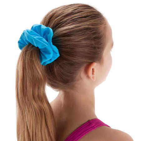 Moña para cabello tipo scrunchies de natación para niñas Nabaiji azul